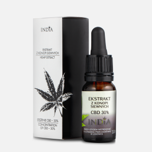 Olejek Konopny z CBD 30% - Ekstrakt - 10ml - India Cosmetics