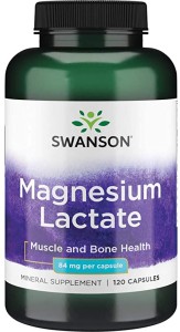 Magnesium Lactate - Mleczan Magnezu 84mg 120 kaps. Swanson