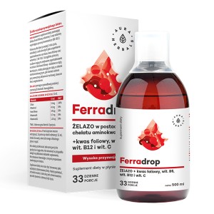 Ferradrop, żelazo + kwas foliowy, płyn 500 ml odporność